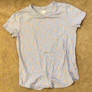 Baby blue blood orange adult shirt